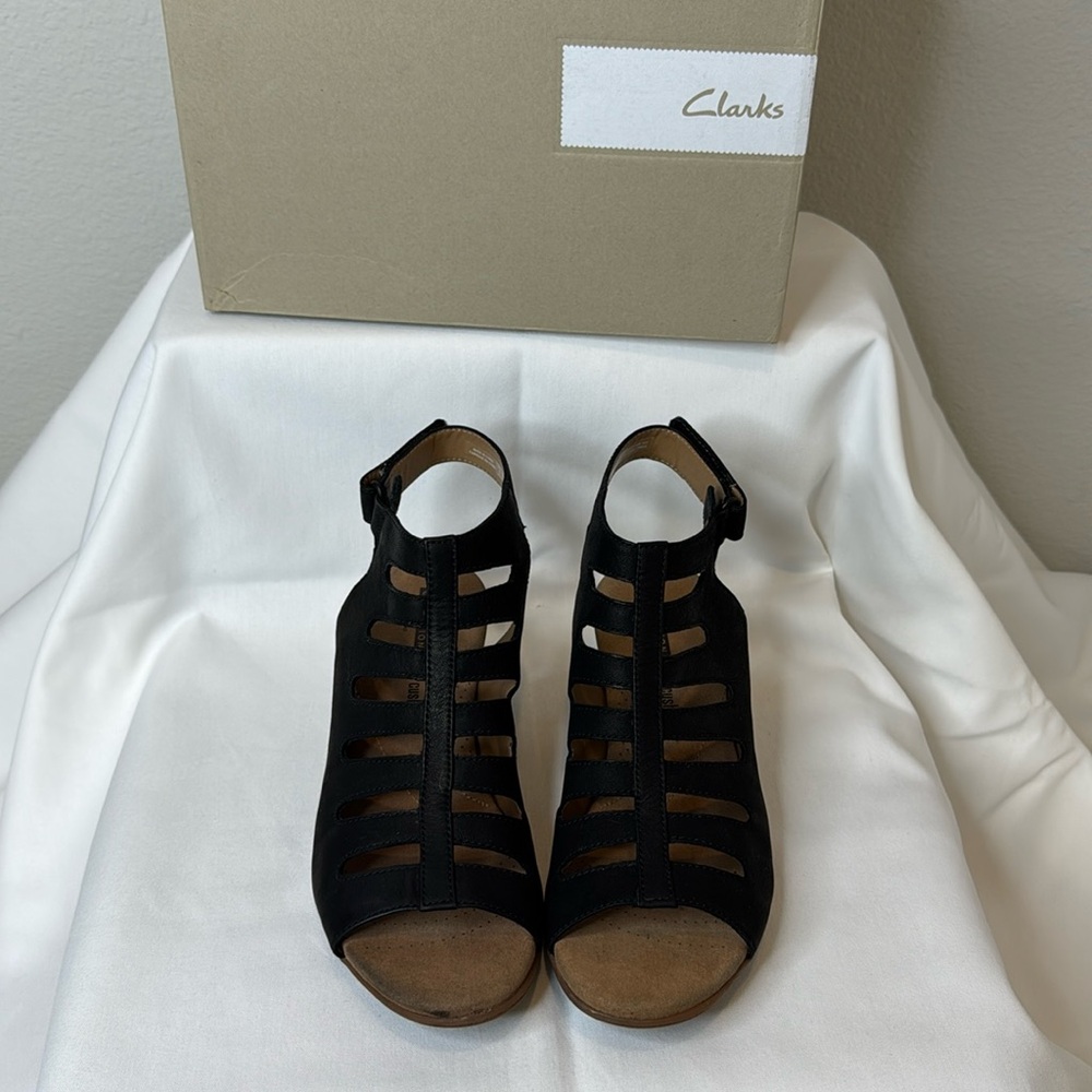 Clarks Collection Valarie Shelly Nubuck Caged Sandals